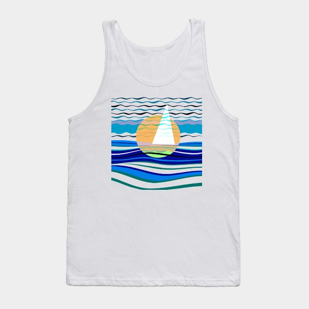 Sailing Geometry Tank Top by Sailfaster Designs